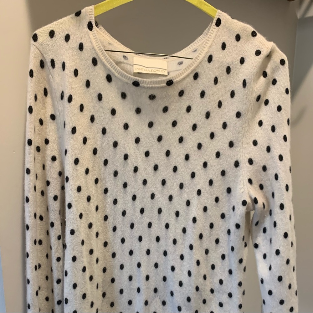 Cynthia Rowley Cashmere Polka Dot Sweater